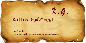 Kalina Gyöngyi névjegykártya