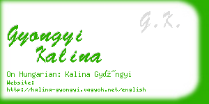 gyongyi kalina business card